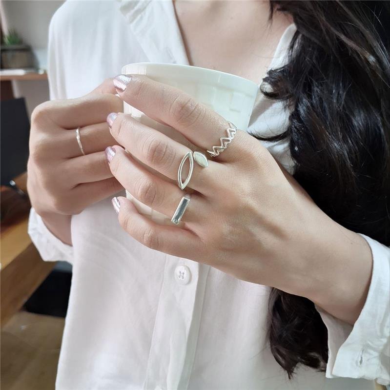 ANEL PRATA 925 CORAÇÕES VAZADOS