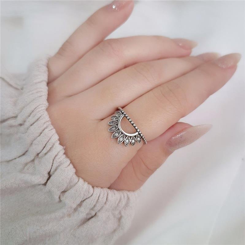 ANEL PRATA 925 COROA COCAR DELICADA ZIRCONIA