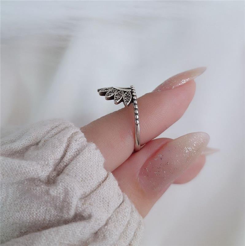 ANEL PRATA 925 COROA COCAR DELICADA ZIRCONIA