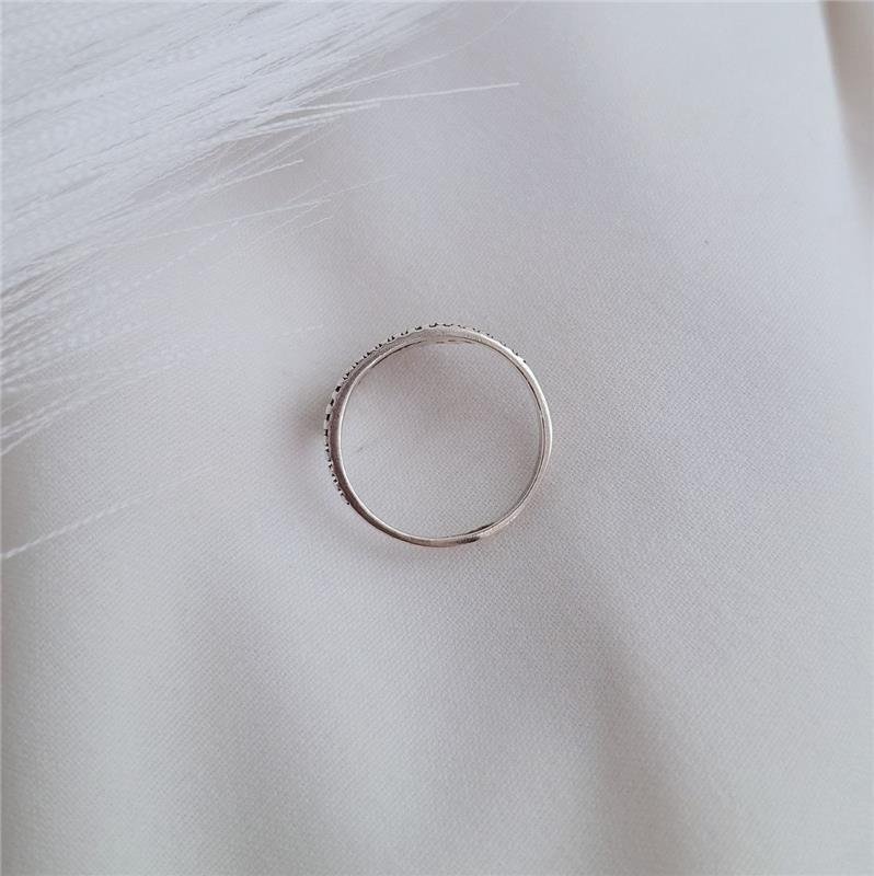 ANEL PRATA 925 COROA COCAR DELICADA ZIRCONIA