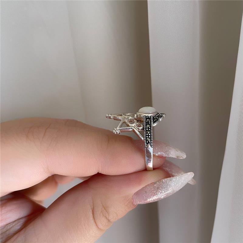 ANEL PRATA 925 COROA COM PEDRAS NATURAIS