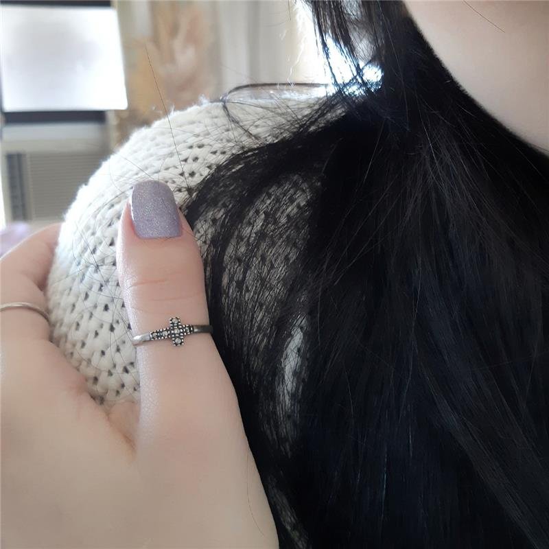 ANEL PRATA 925 CRUZ CRAVEJADA MARCASSITA