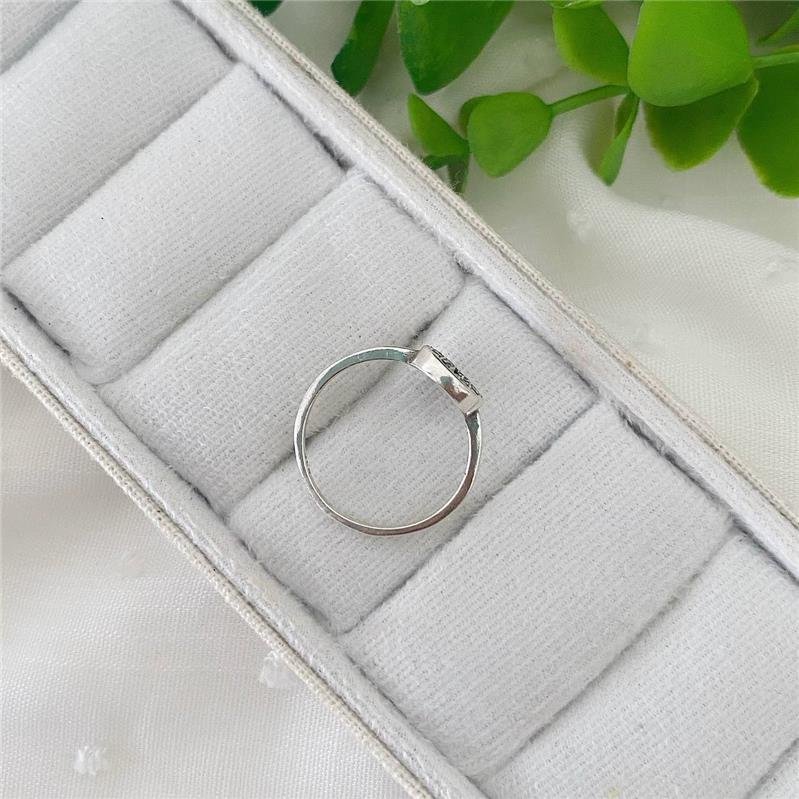 ANEL PRATA 925 CRUZ VAZADA COM PEDRA