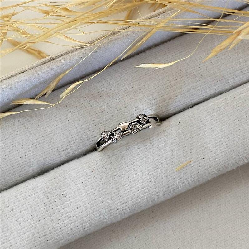 ANEL PRATA 925 DUAS LINHAS CORAÇÕES