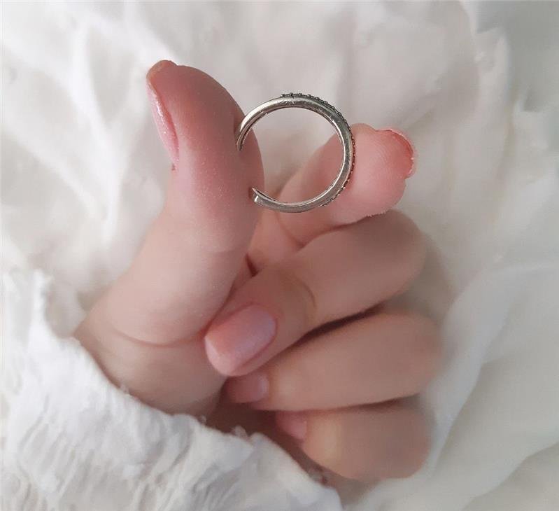 ANEL PRATA 925 DUPLO CRAVEJADO COM ZIRCÔNIA E LISO