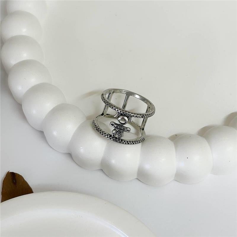 ANEL PRATA 925 DUPLO MENINA NO MEIO