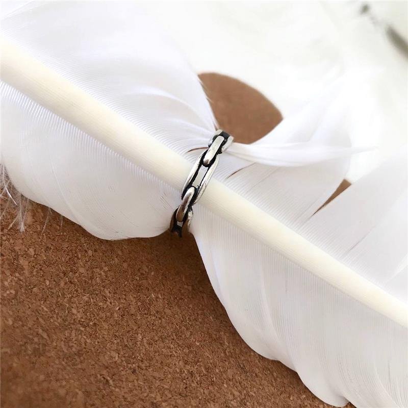 ANEL PRATA 925 ELOS CORRENTE