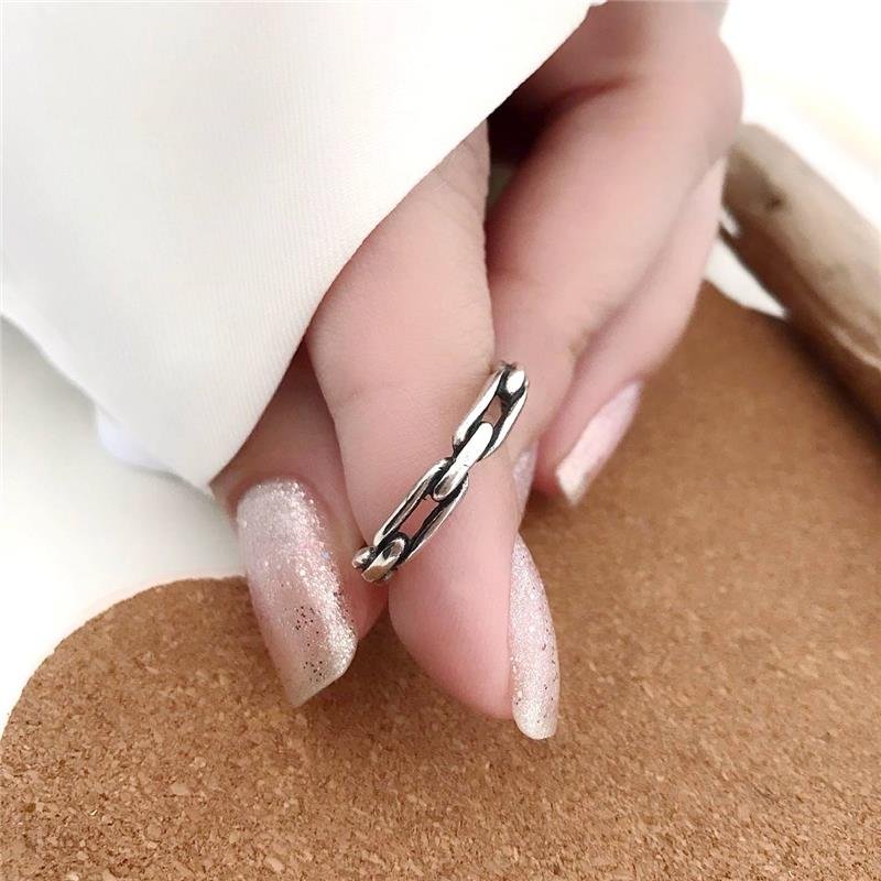 ANEL PRATA 925 ELOS CORRENTE