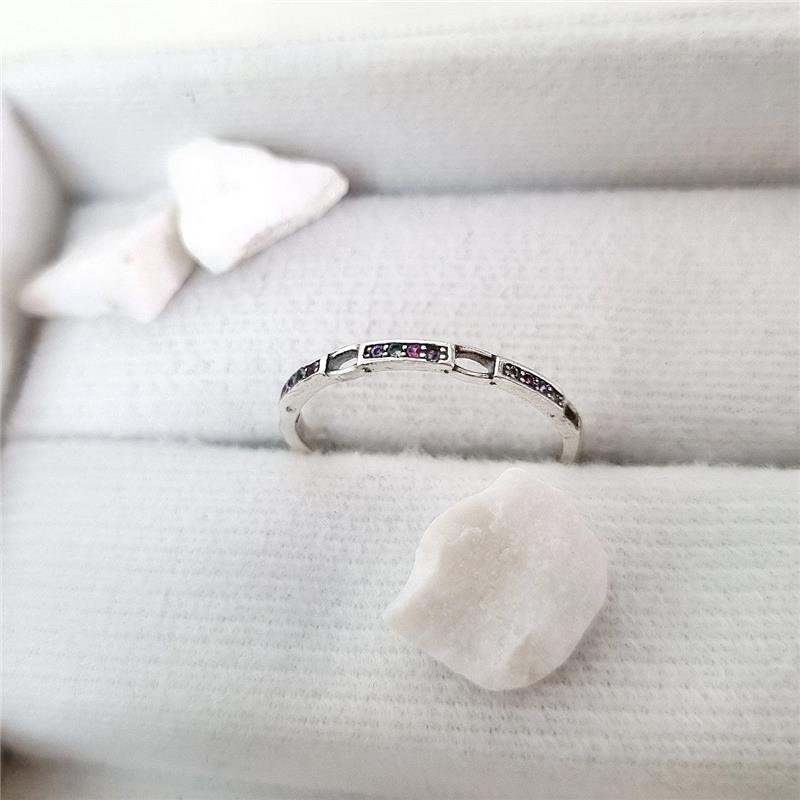 ANEL PRATA 925 ELOS ESTILO CARTIER PEDRAS COLORIDAS