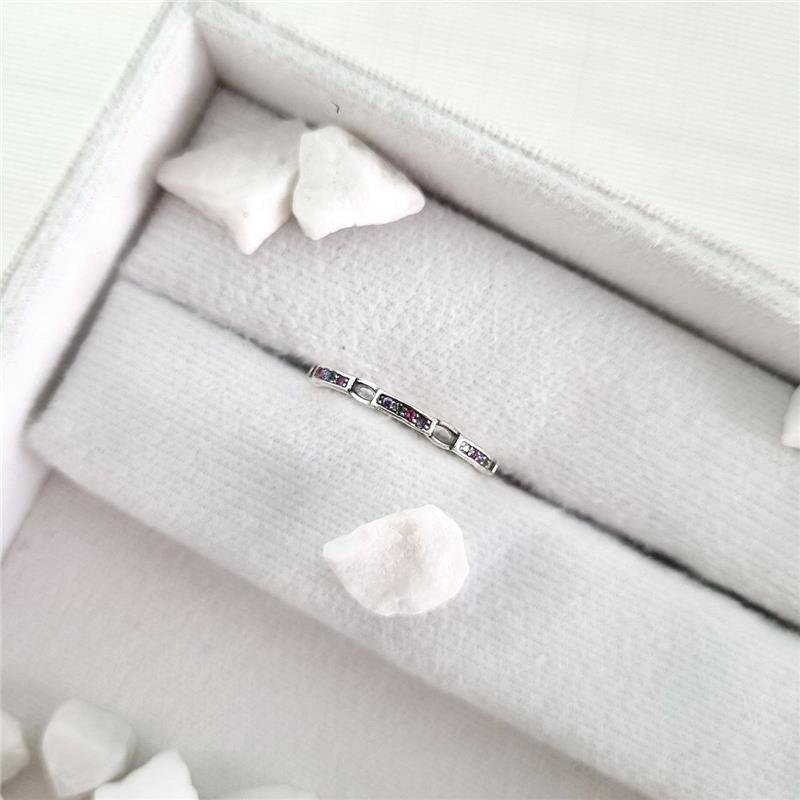 ANEL PRATA 925 ELOS ESTILO CARTIER PEDRAS COLORIDAS