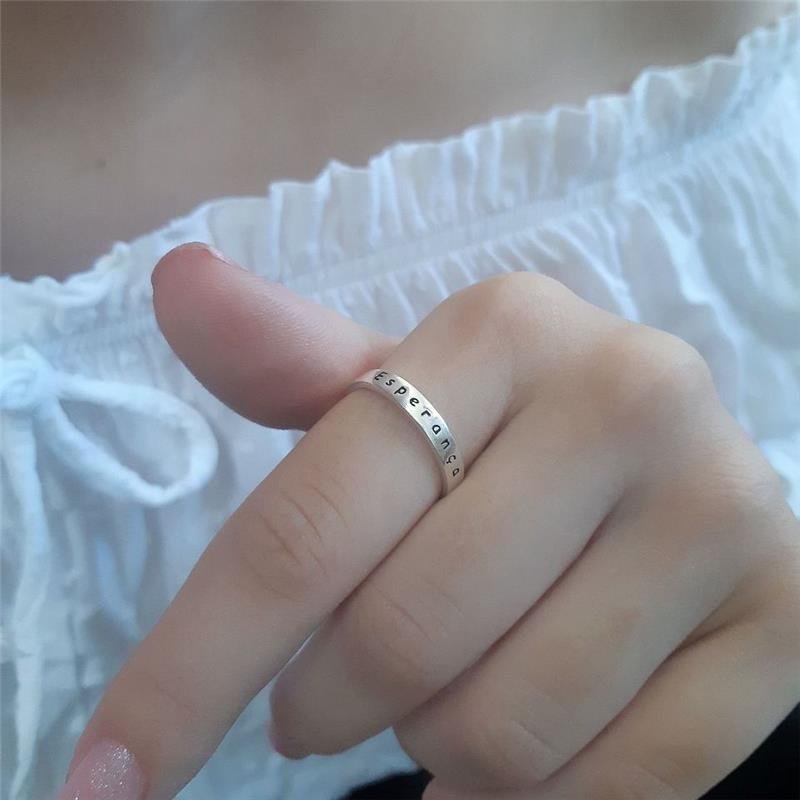 ANEL PRATA 925 ESCRITA ESPERANÇA