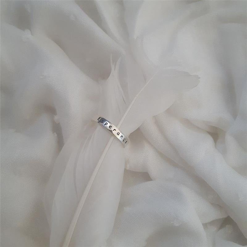 ANEL PRATA 925 ESCRITA ESPERANÇA