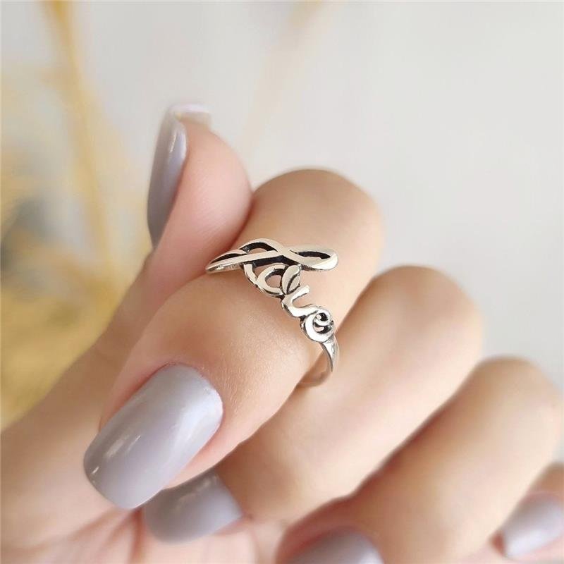 ANEL PRATA 925 ESCRITA LOVE