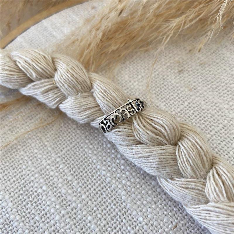 ANEL PRATA 925 ESCRITA NAMASTÊ