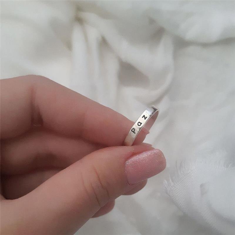 ANEL PRATA 925 ESCRITA 'PAZ'