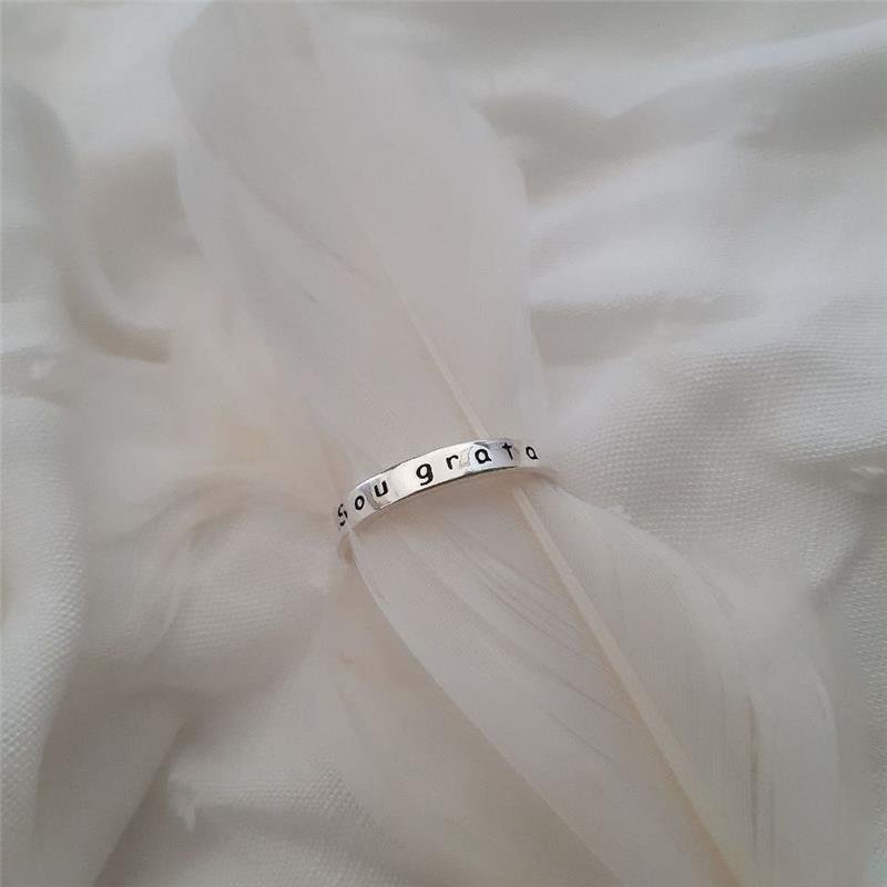 ANEL PRATA 925 ESCRITA SOU GRATA