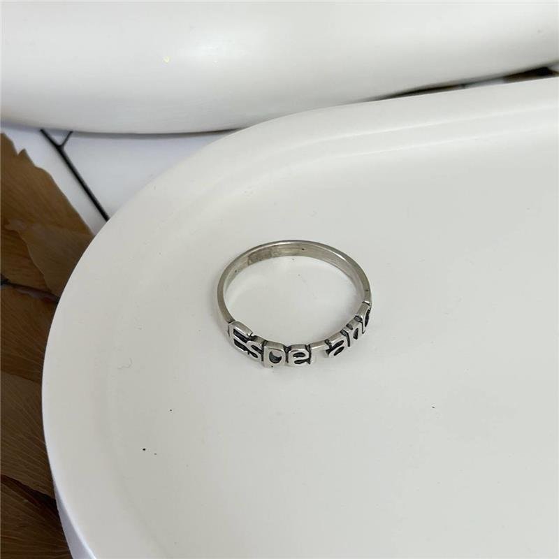 ANEL PRATA 925 ESCRITO ESPERANÇA VAZADO 