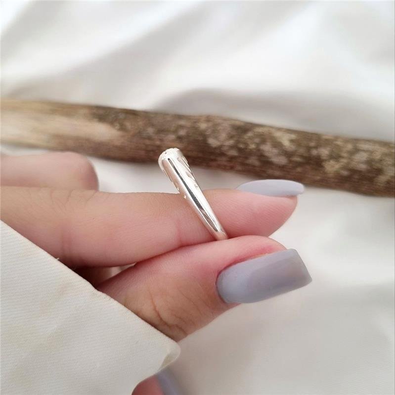 ANEL PRATA 925 ESTREITO COM PEDRA COLORIDA