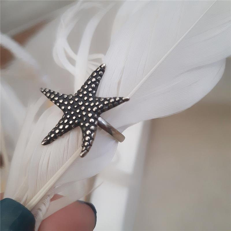 ANEL PRATA 925 ESTRELA DO MAR