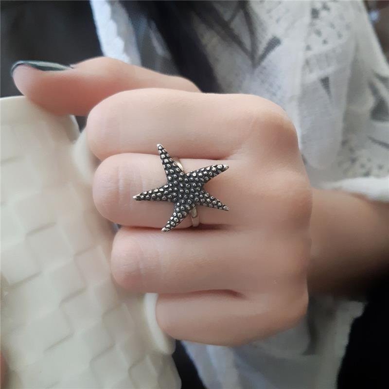 ANEL PRATA 925 ESTRELA DO MAR