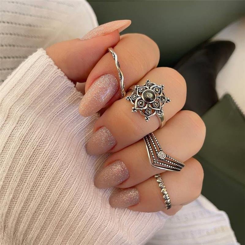 ANEL PRATA 925 FALAGE CORAÇÕES PEDRA