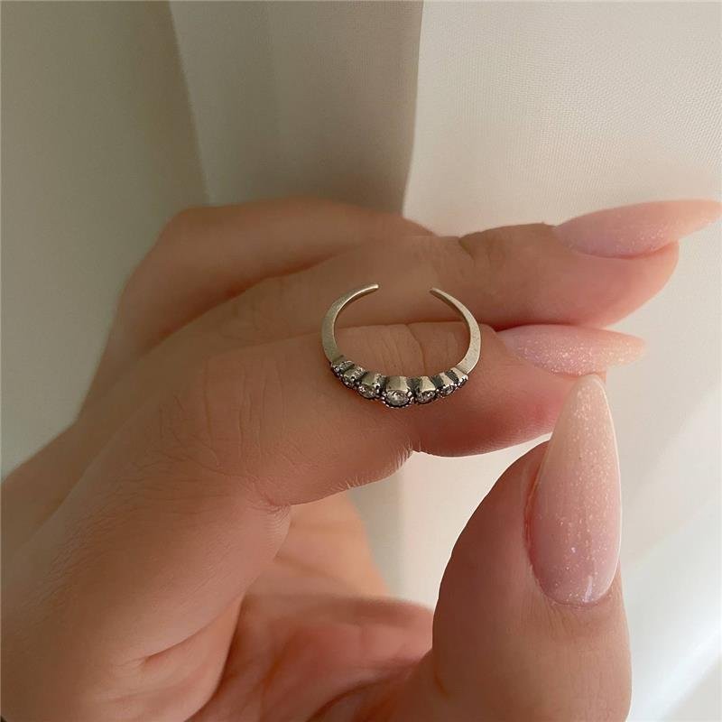 ANEL PRATA 925 FALANGE 7 ZIRCÔNIAS REGULÁVEL