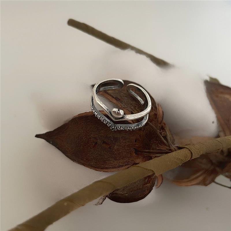 ANEL PRATA 925 FALANGE BICO DUPLO CORAÇÃO REGULÁVEL