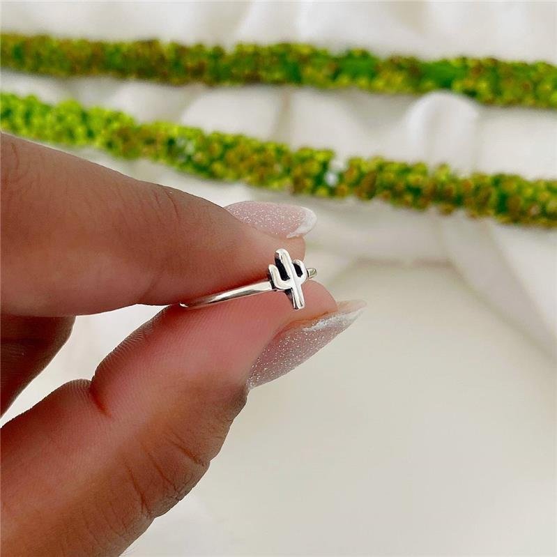 ANEL PRATA 925 FALANGE CACTO