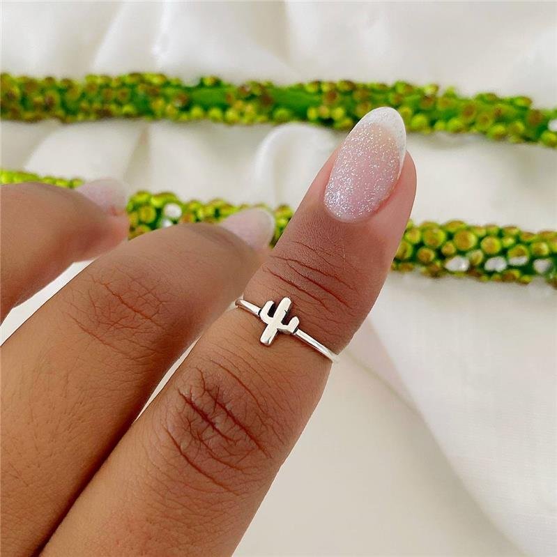 ANEL PRATA 925 FALANGE CACTO