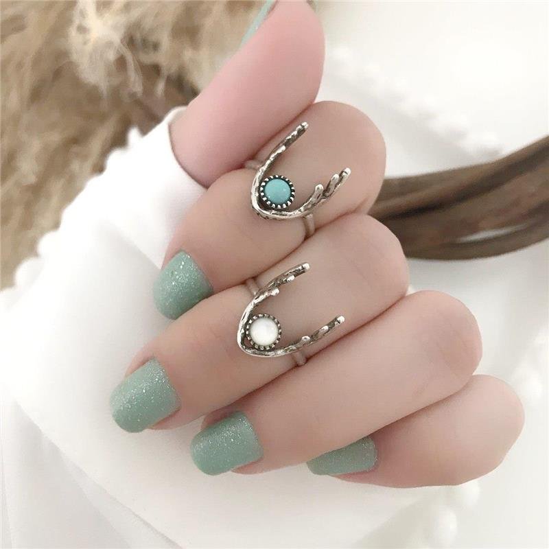 ANEL PRATA 925 FALANGE CHIFRE COM PEDRA