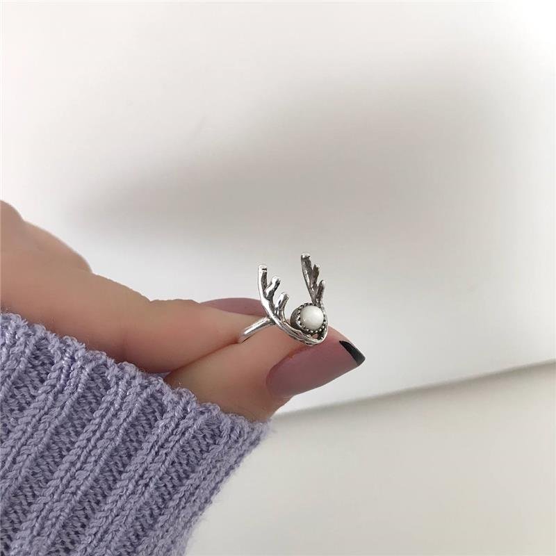 ANEL PRATA 925 FALANGE CHIFRE COM PEDRA