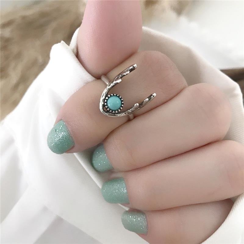 ANEL PRATA 925 FALANGE CHIFRE COM PEDRA