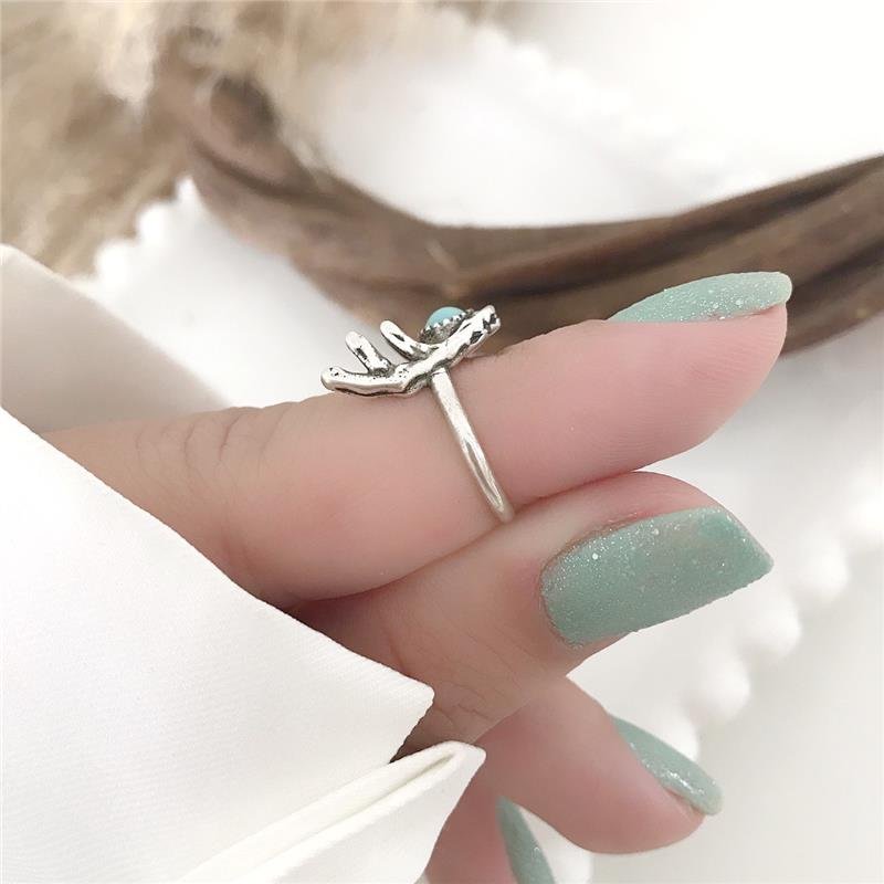 ANEL PRATA 925 FALANGE CHIFRE COM PEDRA