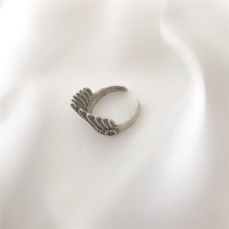 ANEL PRATA 925 FALANGE COROA COCAR INDÍGENA