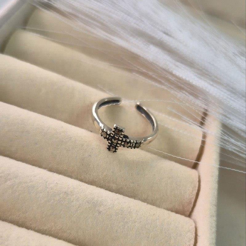 ANEL PRATA 925 FALANGE CRUZ MARCASSITA