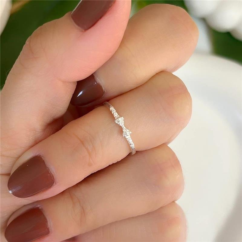 ANEL PRATA 925 FALANGE LACINHO LATERAIS CRAVEJADAS MICROZIRCÔNIAS