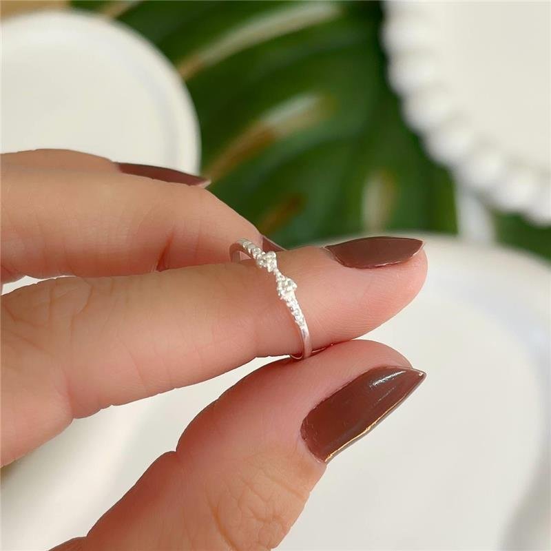 ANEL PRATA 925 FALANGE LACINHO LATERAIS CRAVEJADAS MICROZIRCÔNIAS