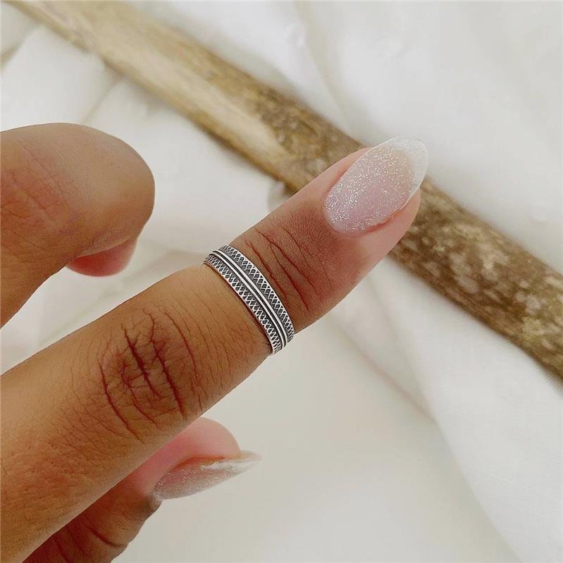 ANEL PRATA 925 FALANGE LINHAS