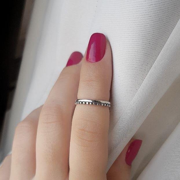 ANEL PRATA 925 FALANGE LINHAS LISA E BOLINHAS