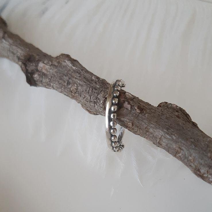 ANEL PRATA 925 FALANGE LINHAS LISA E BOLINHAS