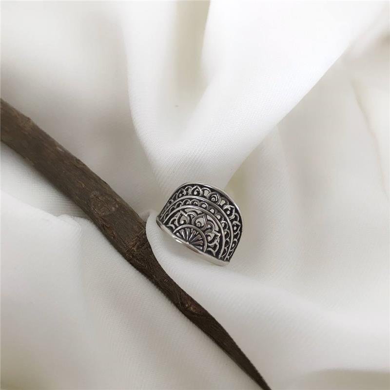 ANEL PRATA 925 FALANGE MANDALA FLOR