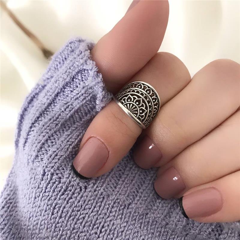 ANEL PRATA 925 FALANGE MANDALA FLOR