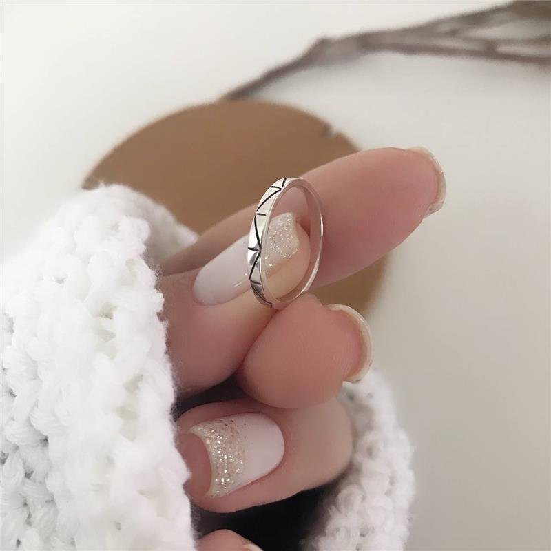 ANEL PRATA 925 FALANGE RISCOS GEOMÉTRICOS