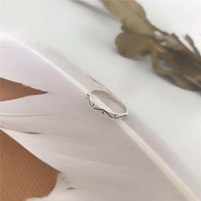 ANEL PRATA 925 FALANGE RISCOS GEOMÉTRICOS