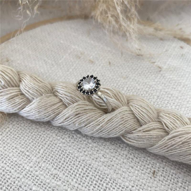 ANEL PRATA 925 FLOR DE PEDRAS