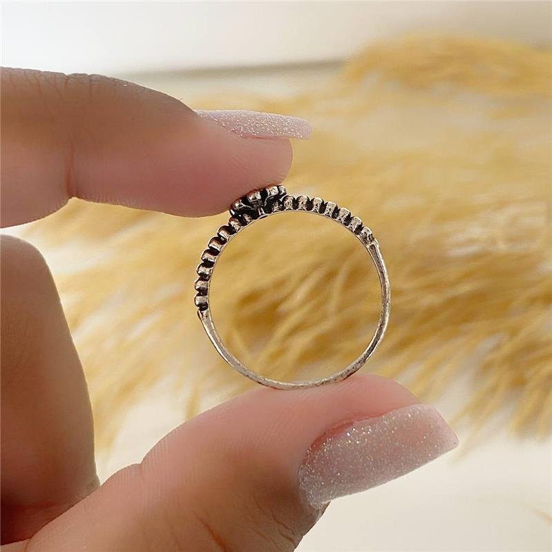 ANEL PRATA 925 FLOR TRABALHADO