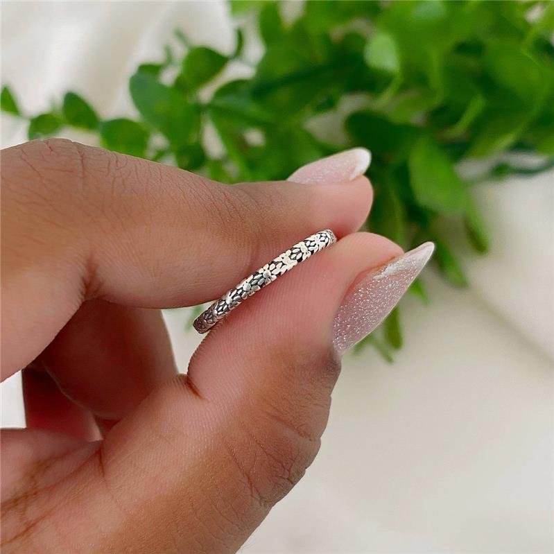 ANEL PRATA 925 FLORZINHA