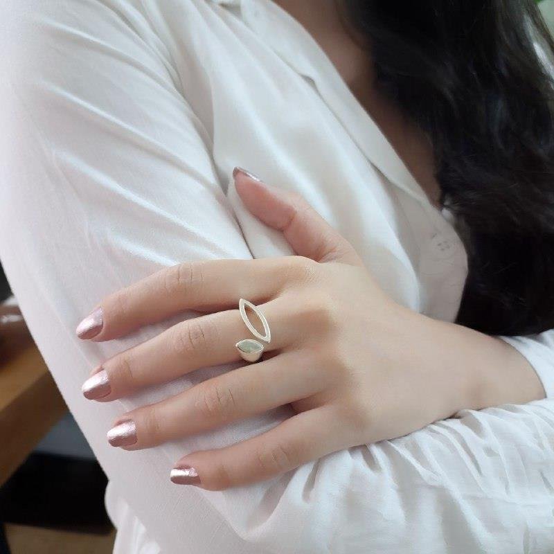 ANEL PRATA 925 FORMATO FOLHAS