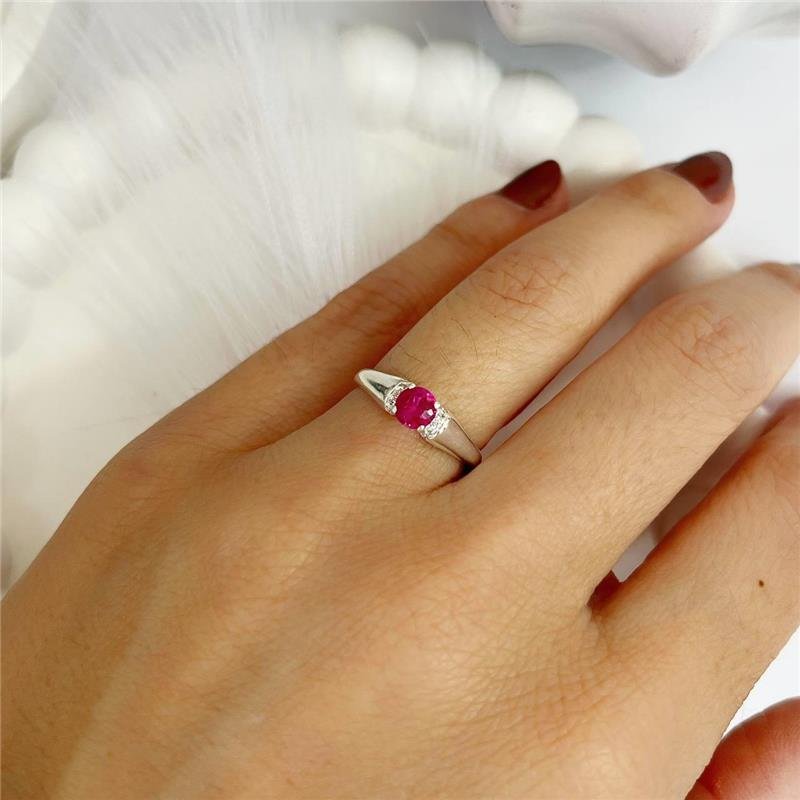 ANEL PRATA 925 FORMATURA SOLITÁRIO ZIRCÔNIA COLORIDA