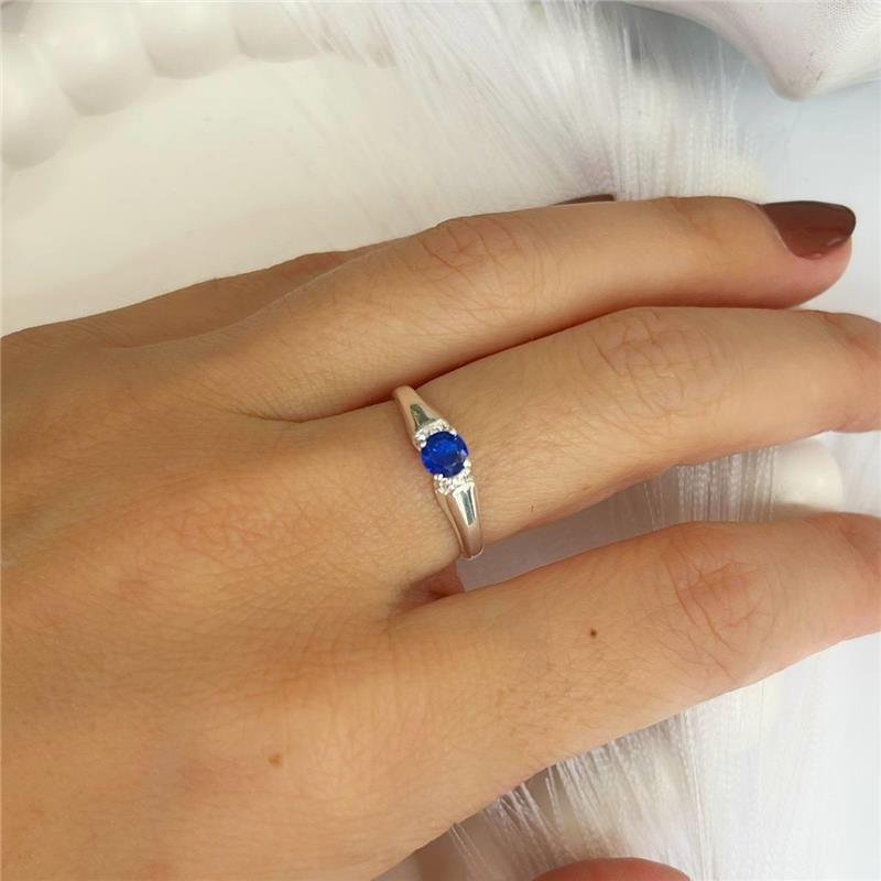 ANEL PRATA 925 FORMATURA SOLITÁRIO ZIRCÔNIA COLORIDA